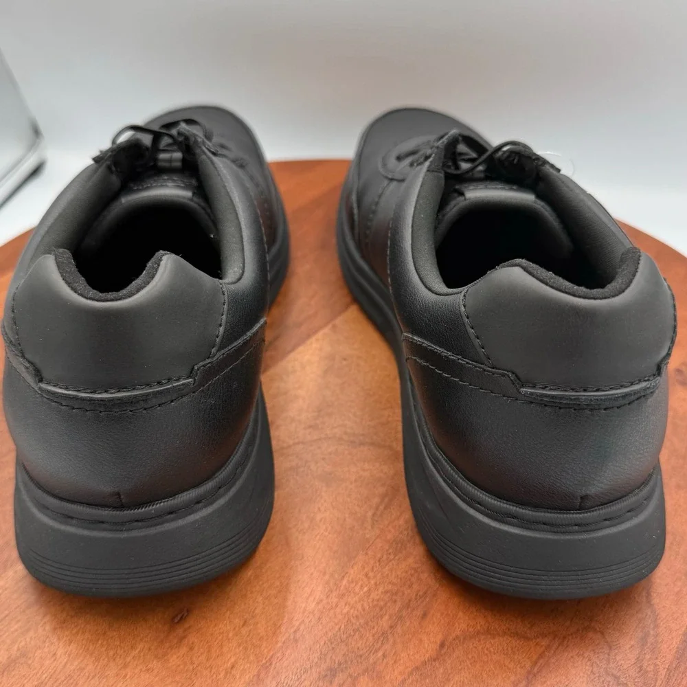 Clarks Craftwell Leather Sneakers‎ Black Mens 12 Wide Lace Oxfords 261847028110